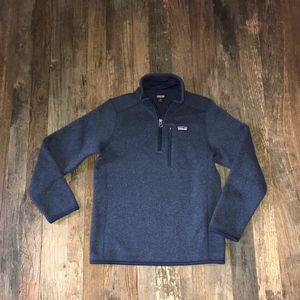 Patagonia Boys Better Sweater 1/4 Zip Navy M (10)